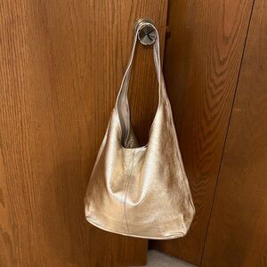 Chic Metallic Women's Hobo Bag